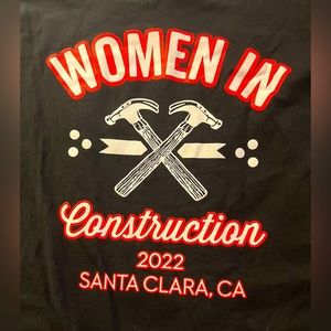 Used Hanes Beefy T "Women In Construction" Santa Clara, Ca T-Shirt Size XL